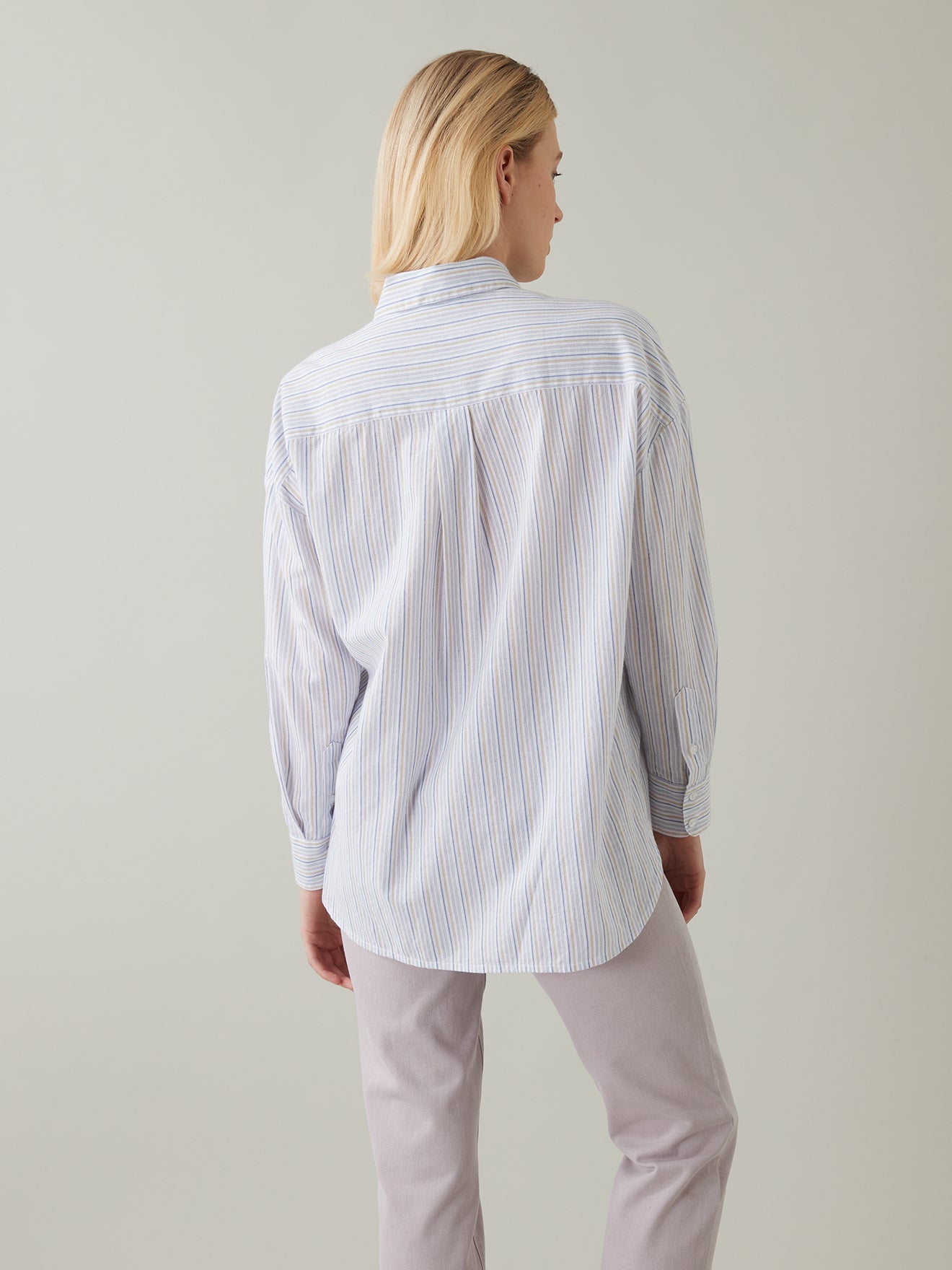 Chemise rayures tissé-teint femme
