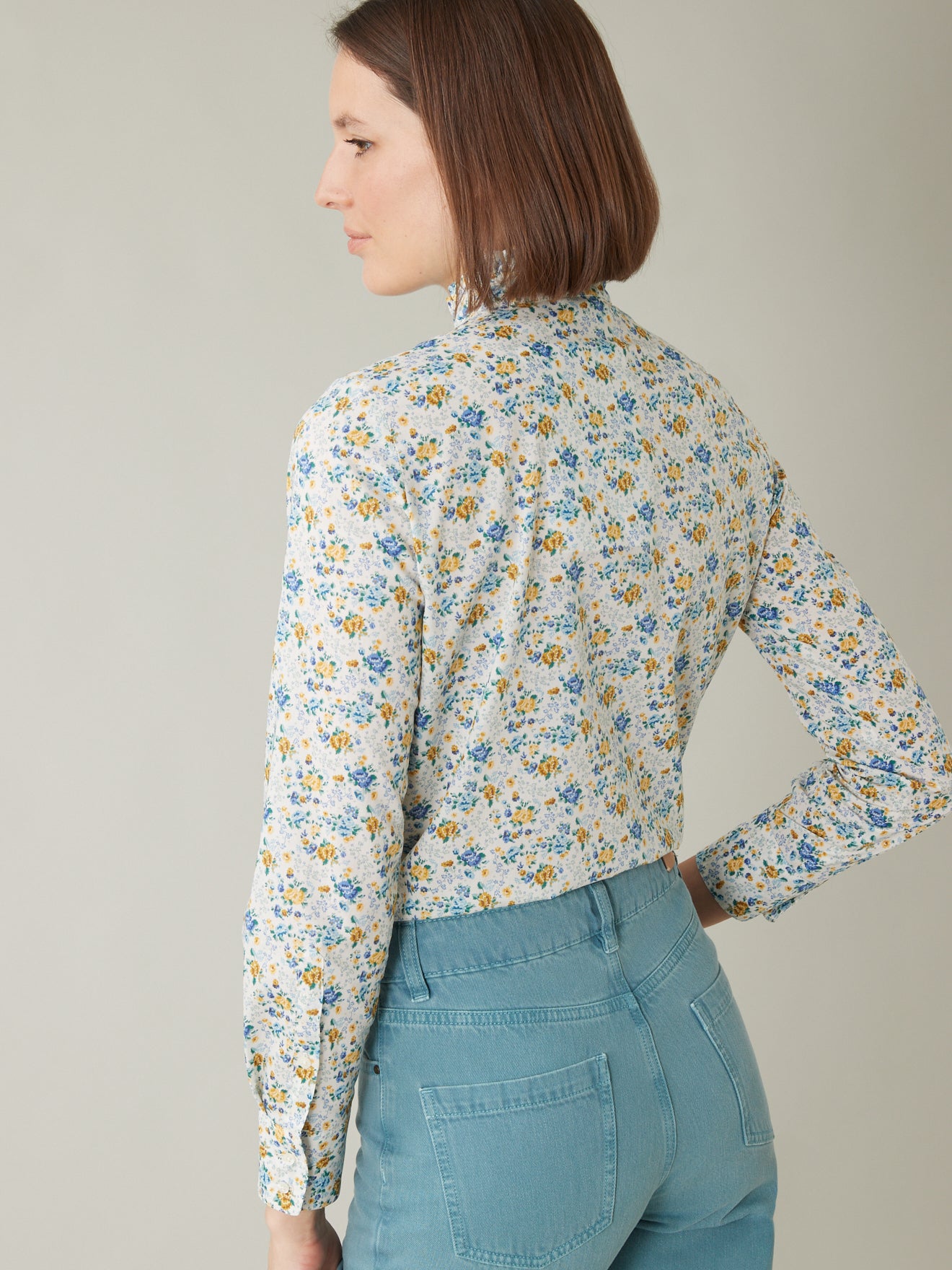 Chemise col froufrou femme tissu Liberty - Limited Collection