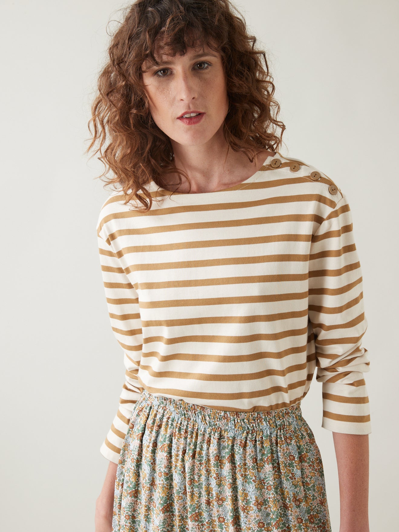 T-shirt marinière femme coton biologique