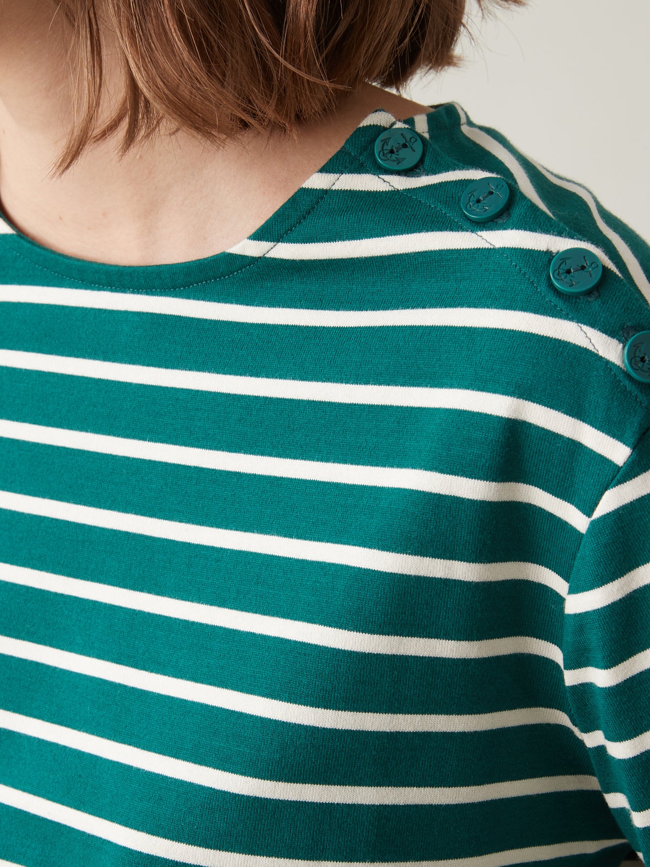 Damesshirt in marinestijl - biokatoen