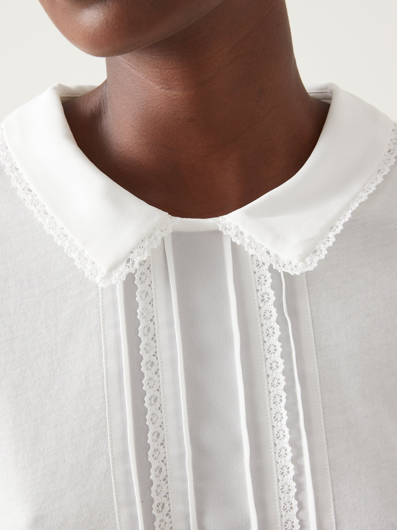 Damesshirt met claudinekraagje - modal en biokatoen