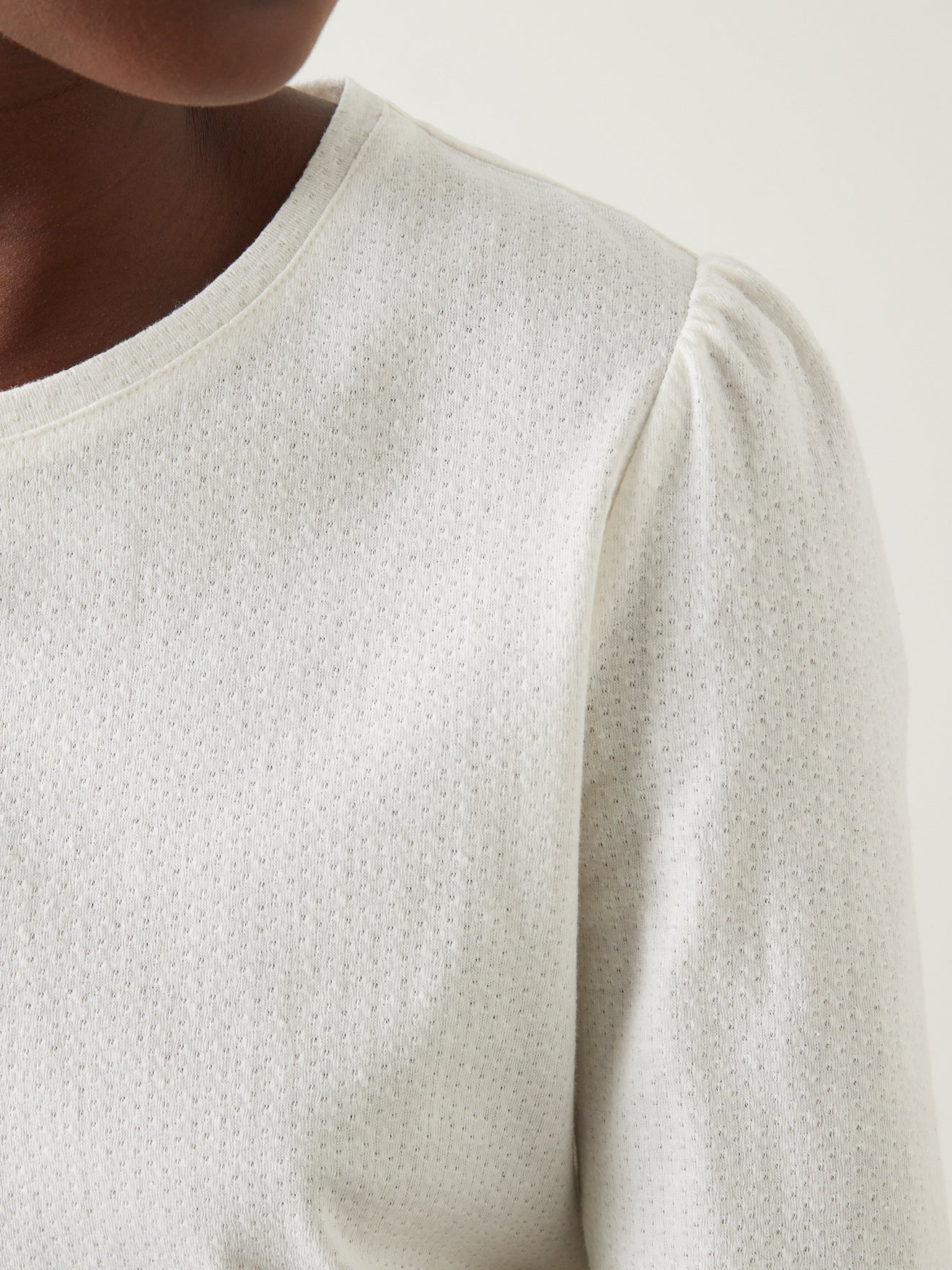 Damesshirt met jacquard - biokatoen