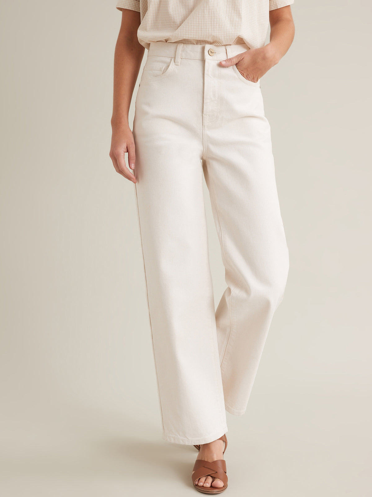 Wide leg damesjeans - biokatoen, ecologische wassing