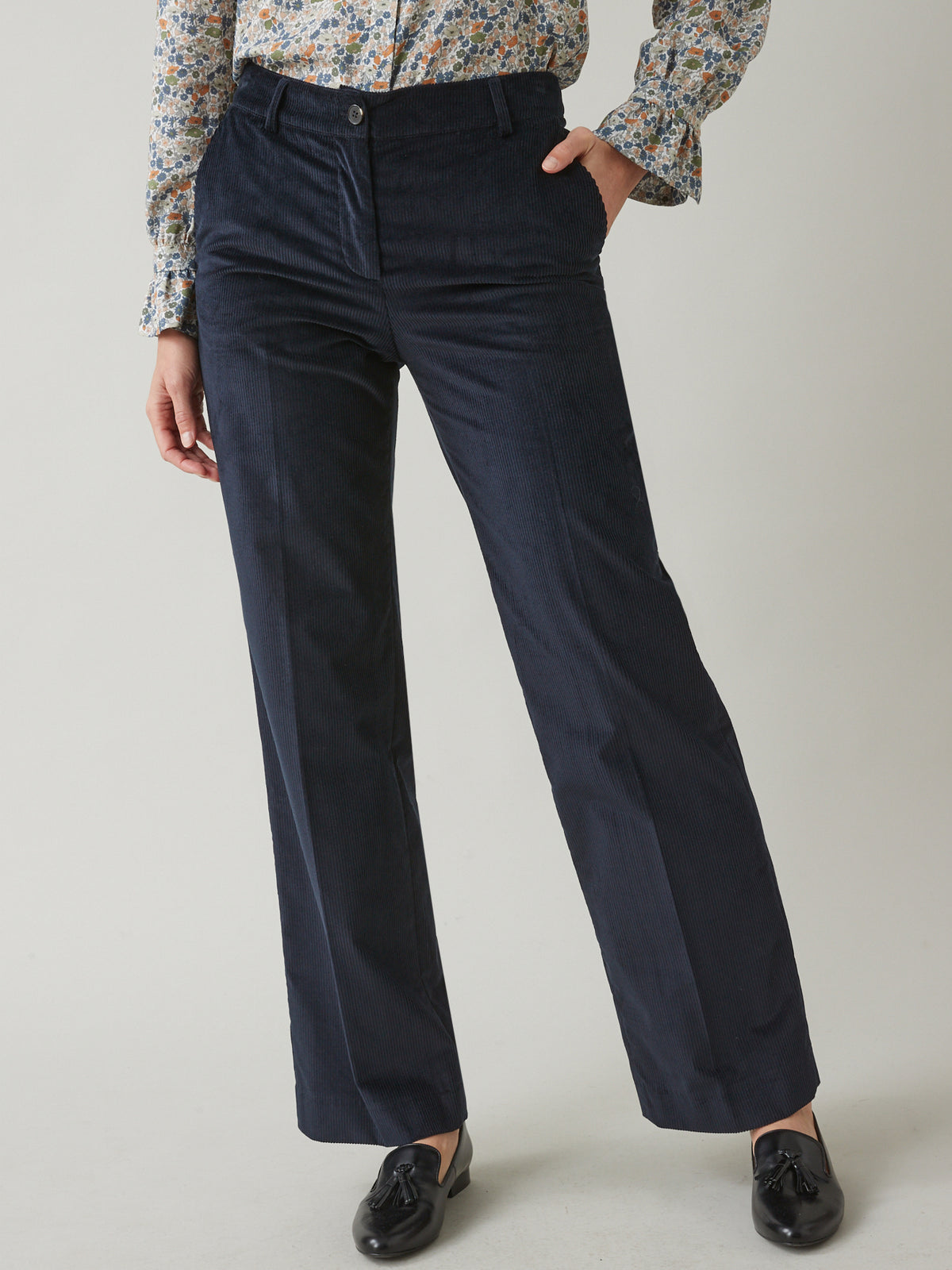 Pantalon large velours côtelé femme Chloé