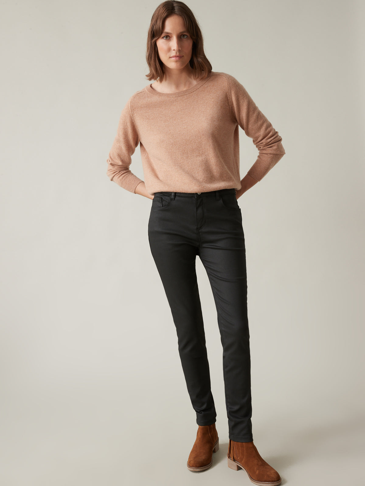 Gecoate damesjeans, slim fit