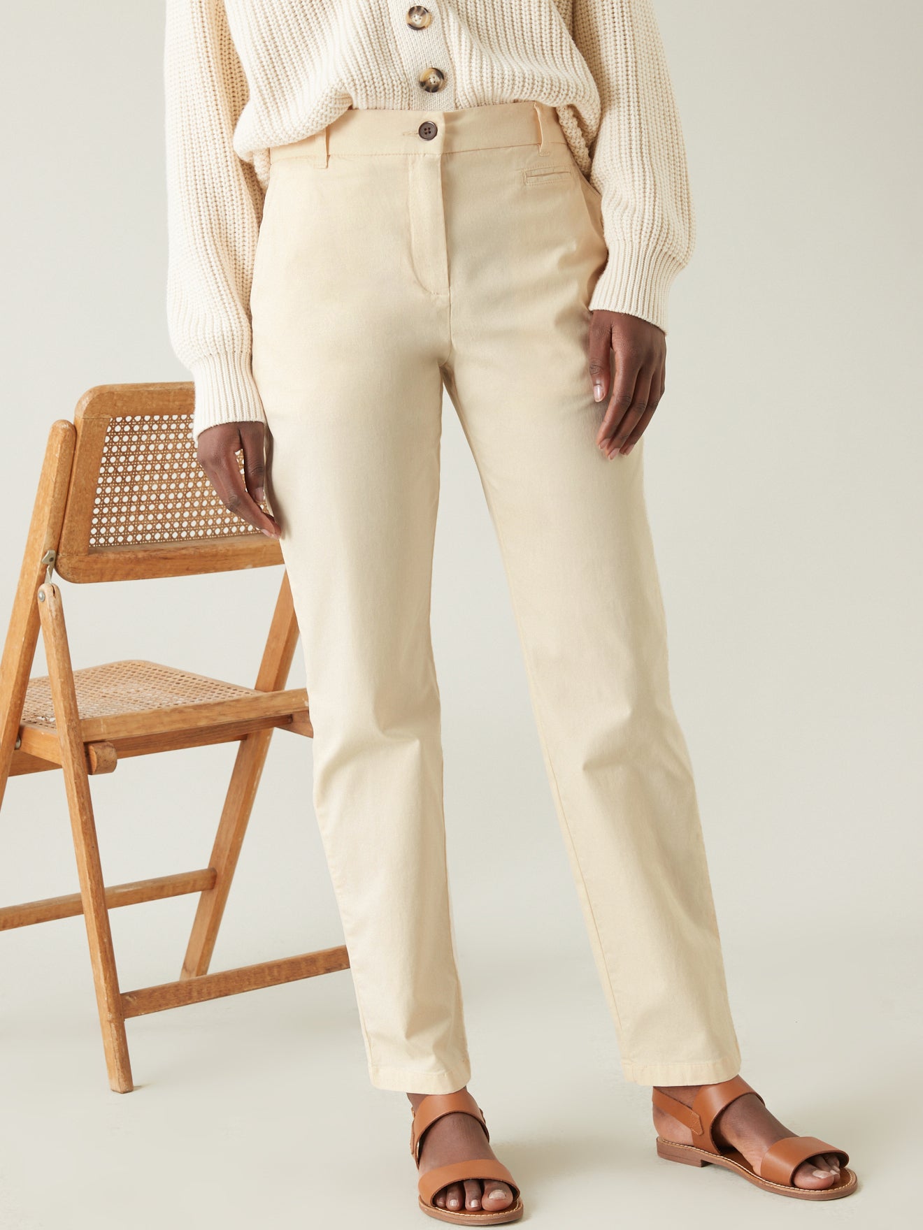 Chino coton stretch femme