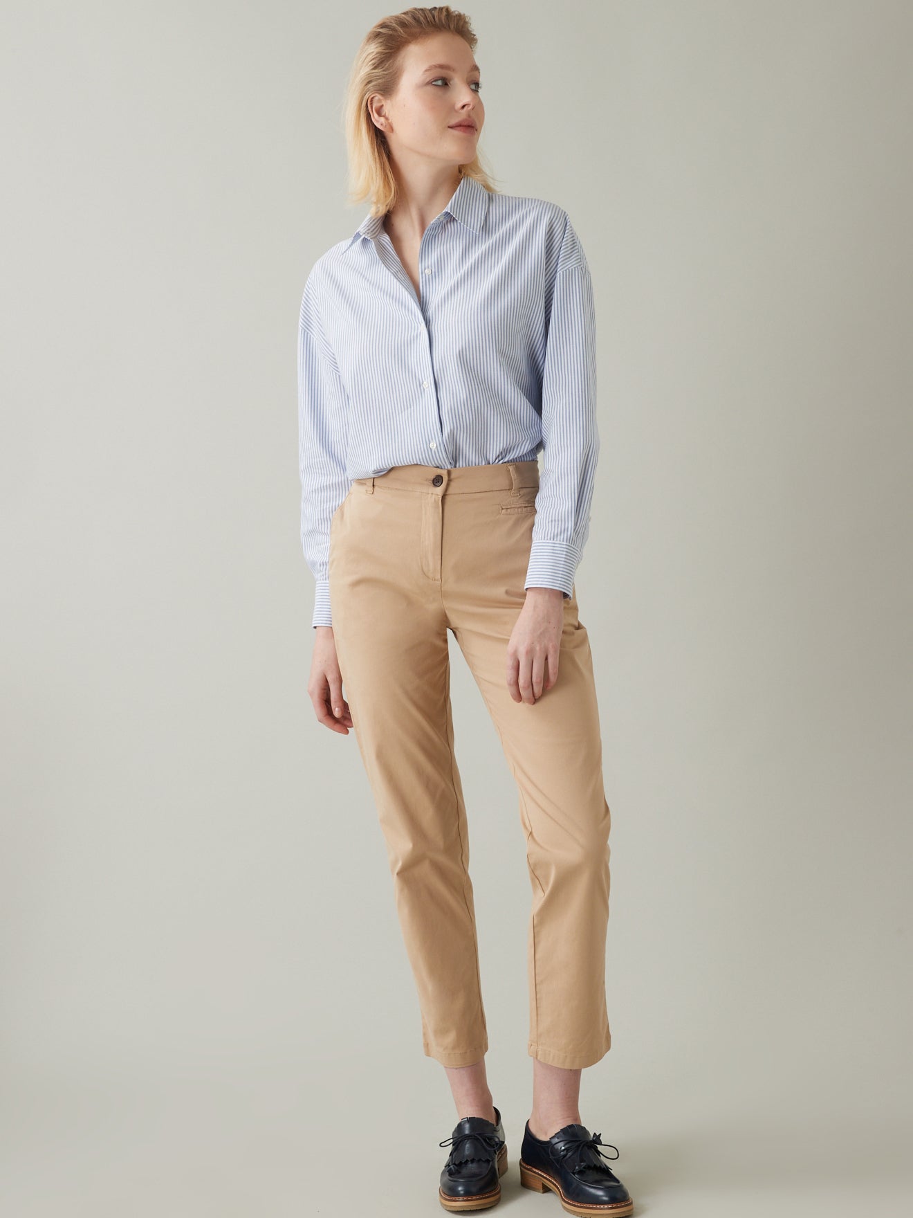 Chino coton stretch femme