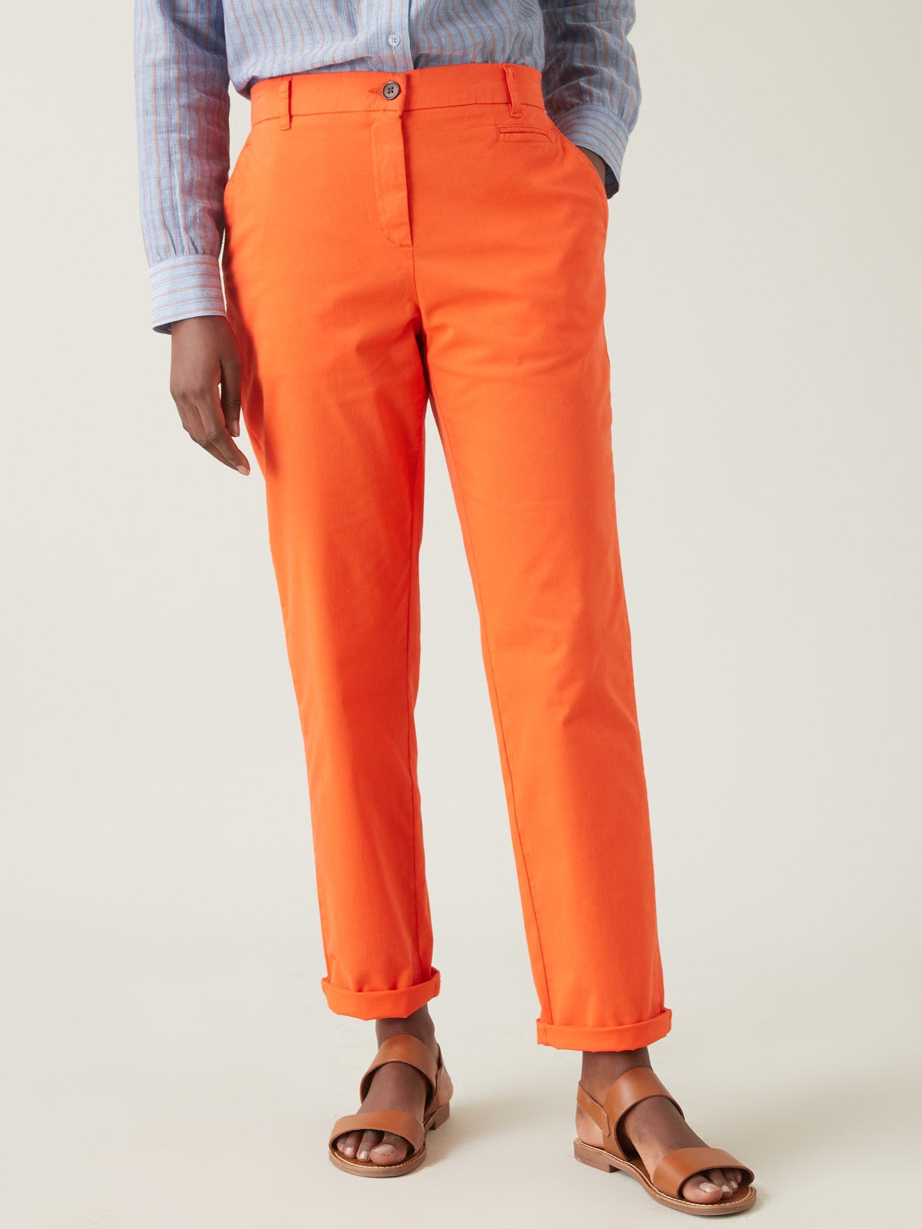 Chino coton stretch femme