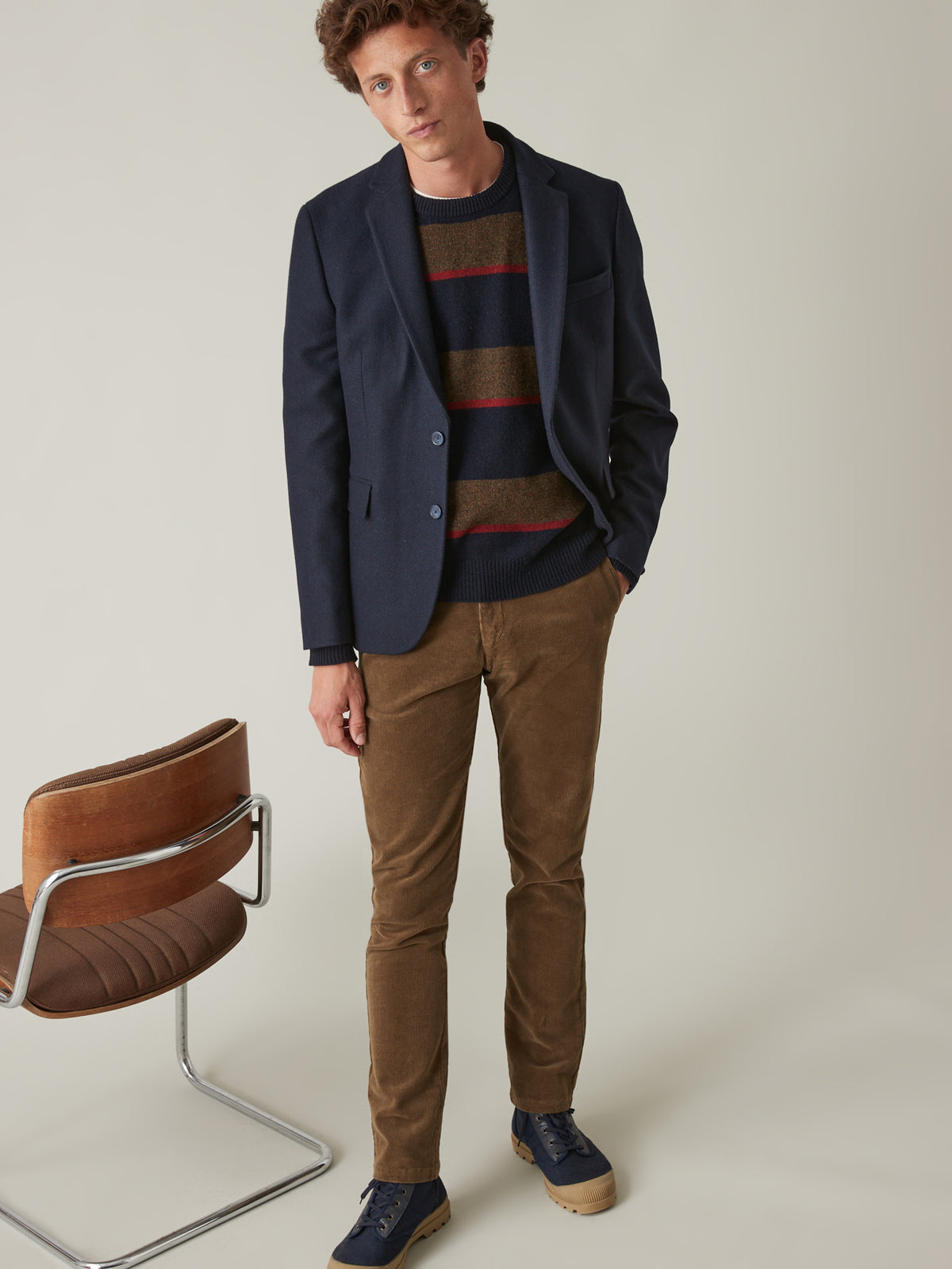 Blazer homme lainage texturé
