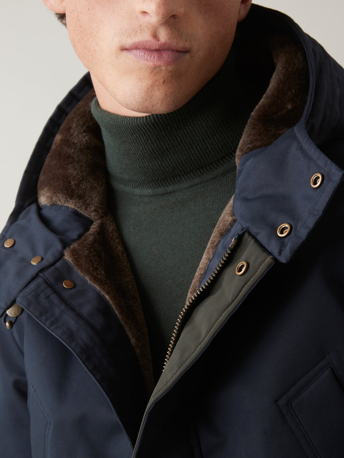 Parka fourrée homme