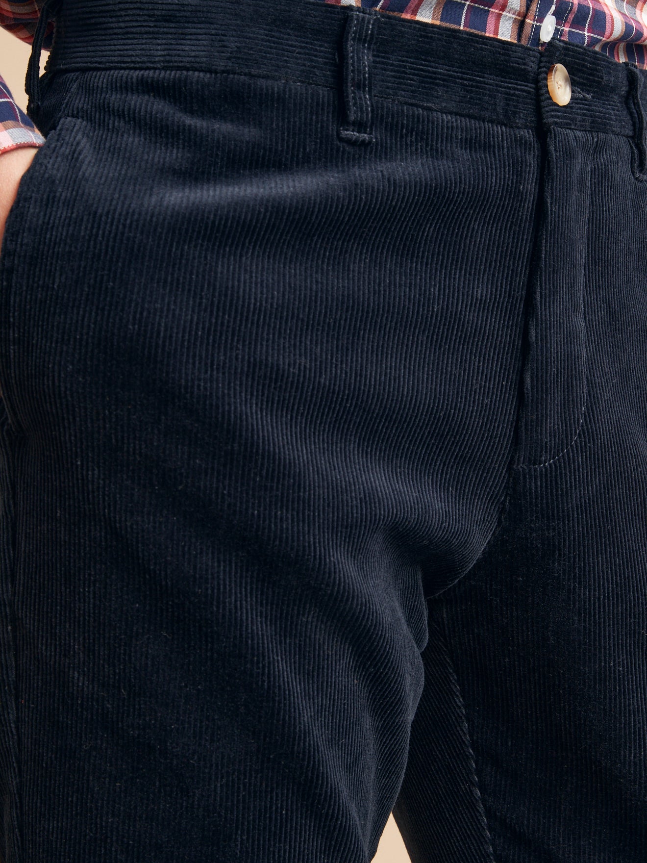 Chino velours regular homme