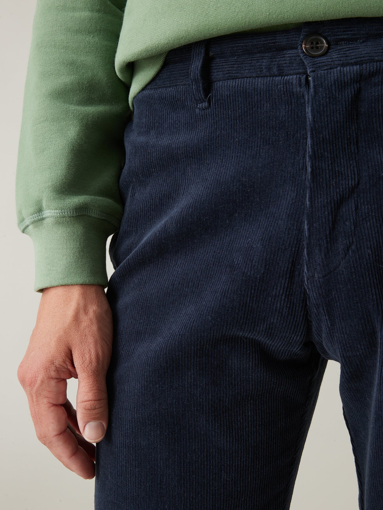 Chino velours regular homme
