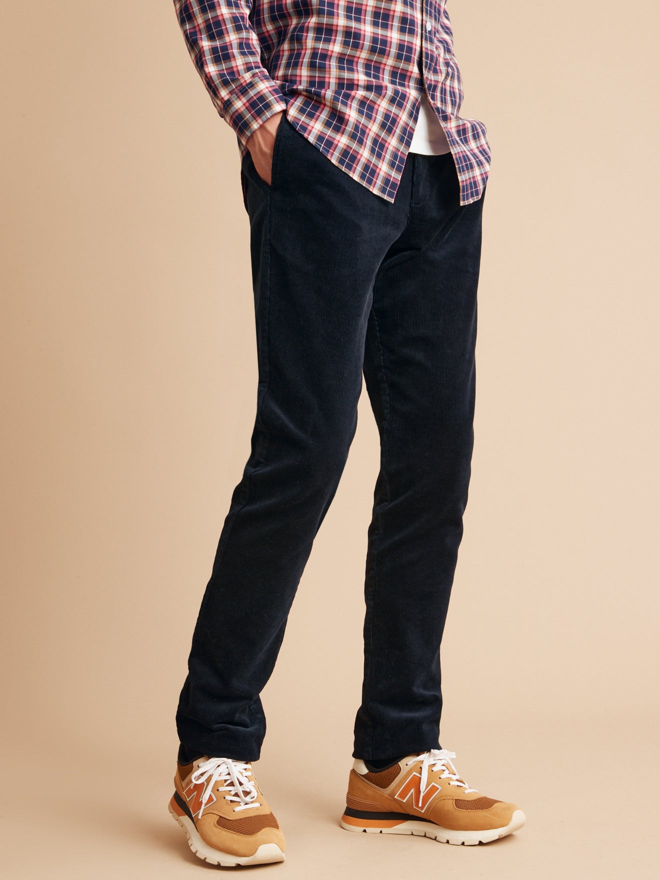 Chino velours regular homme