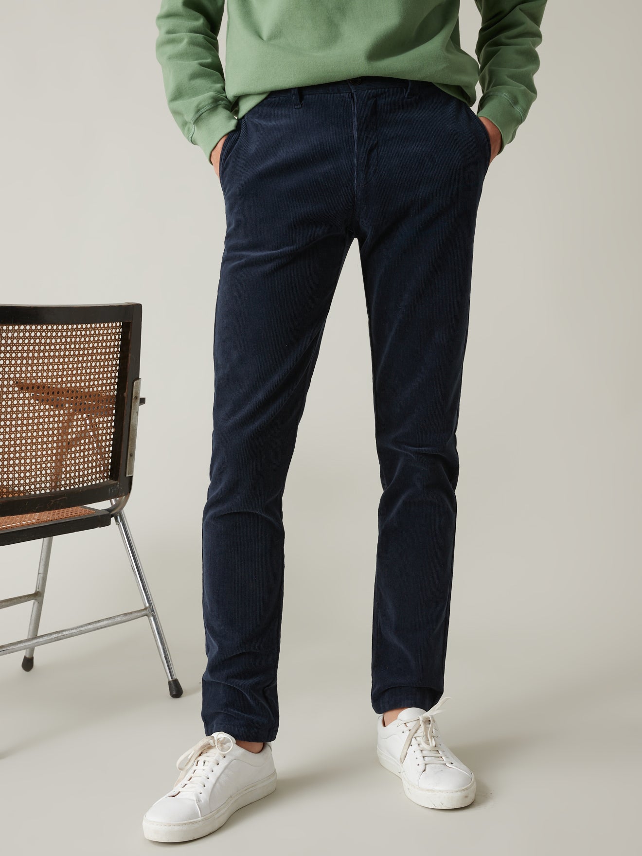 Chino velours regular homme