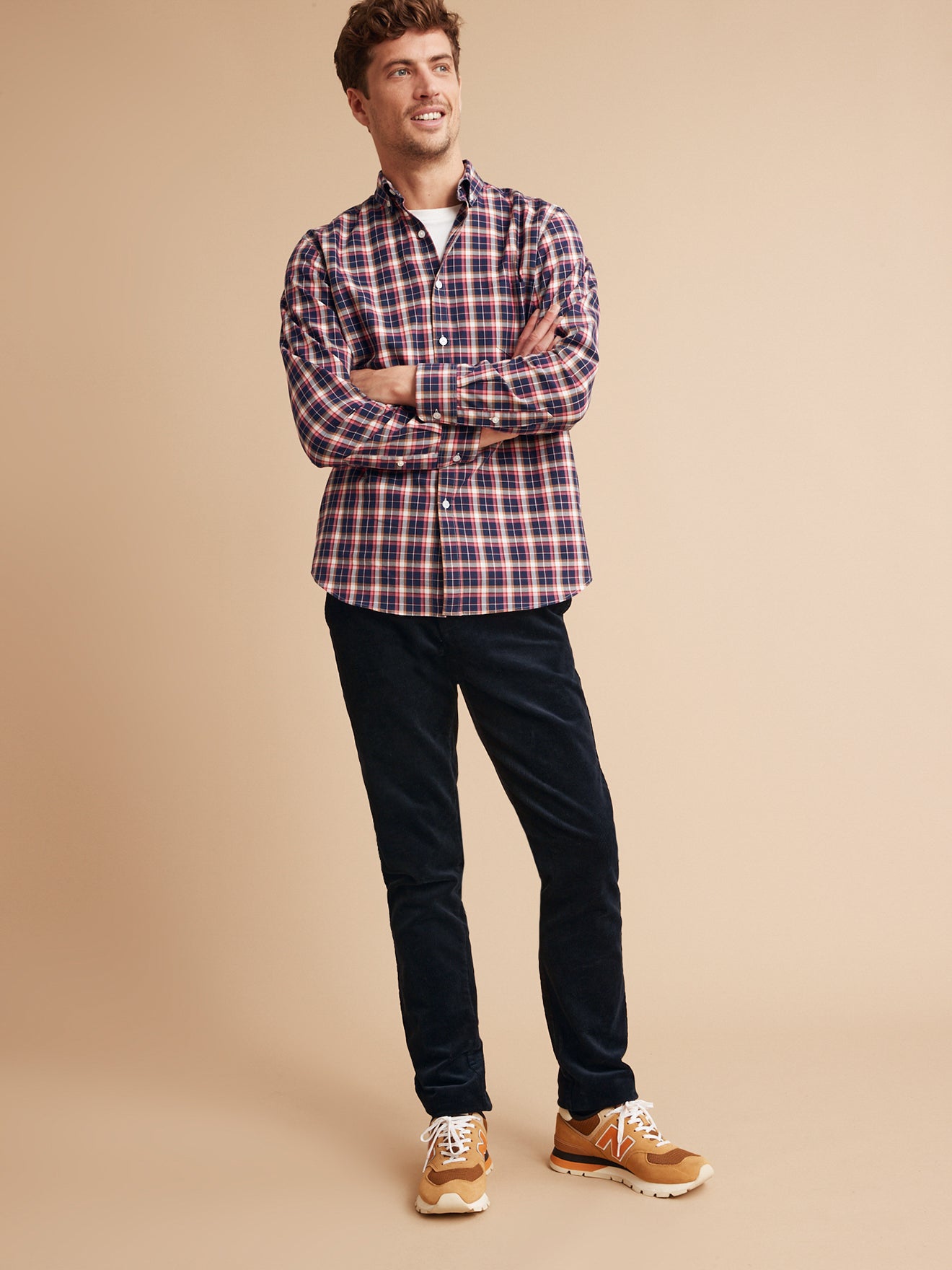Chino velours regular homme