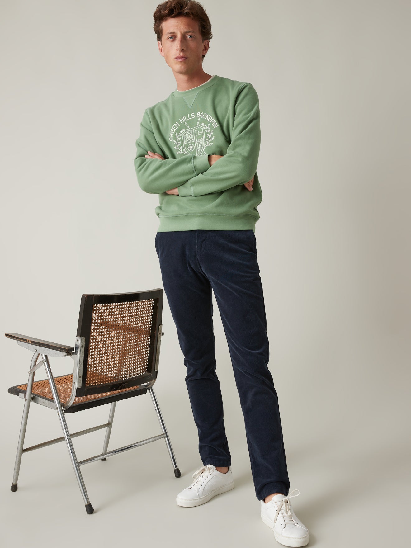 Chino velours regular homme