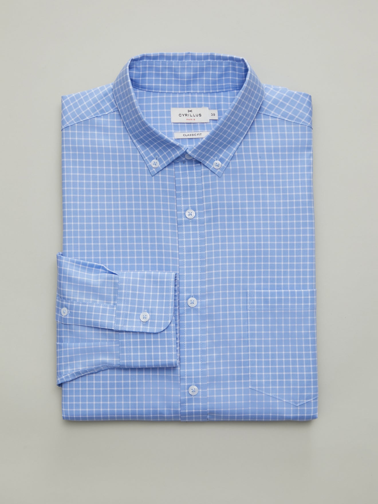 Chemise Classic Fit carreaux homme non iron