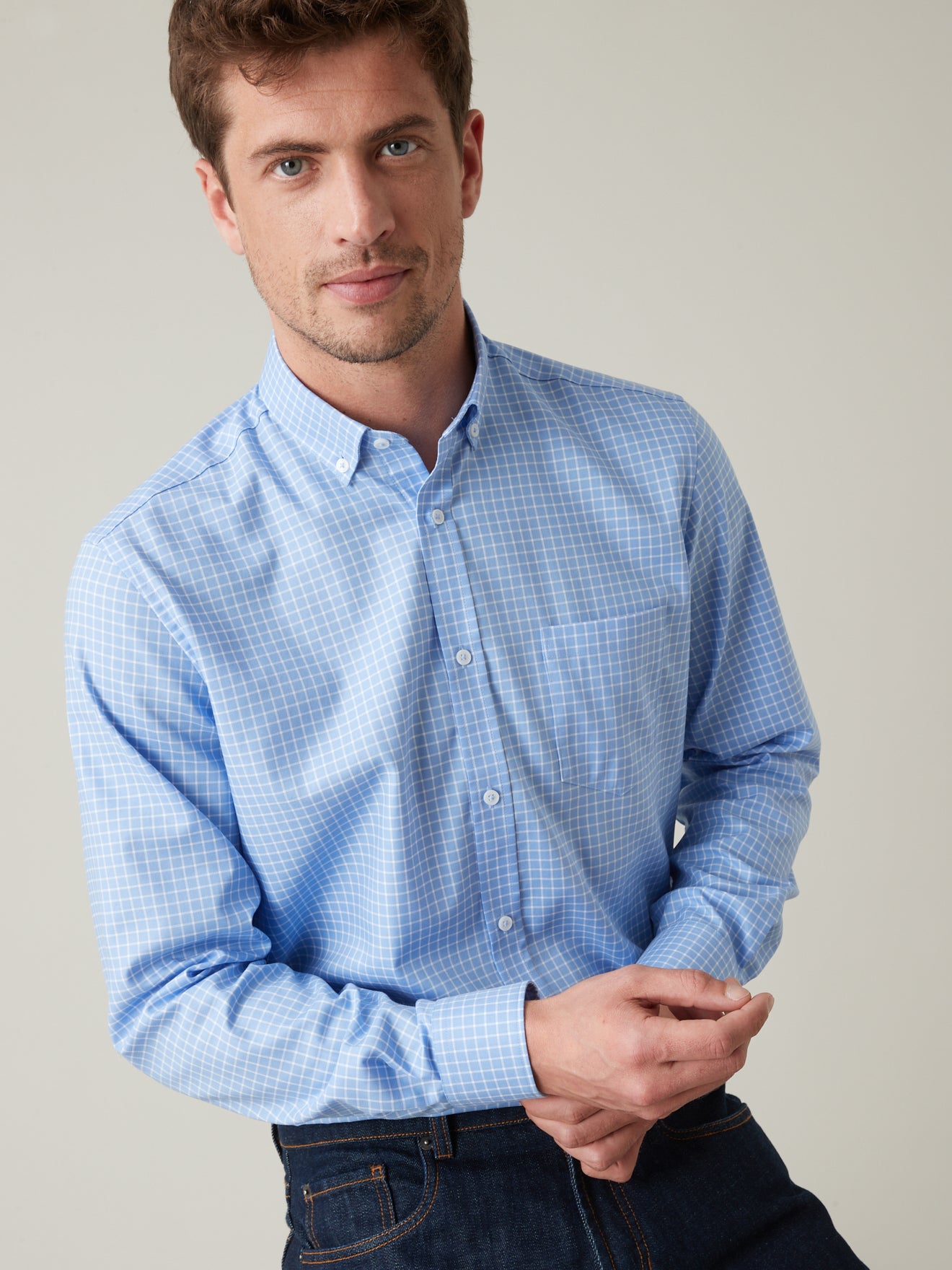 Chemise Classic Fit carreaux homme non iron