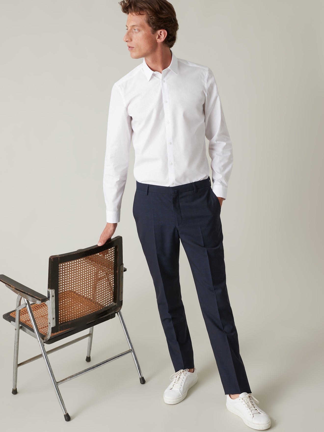 Chemise Slim Fit homme popeline unie easy care
