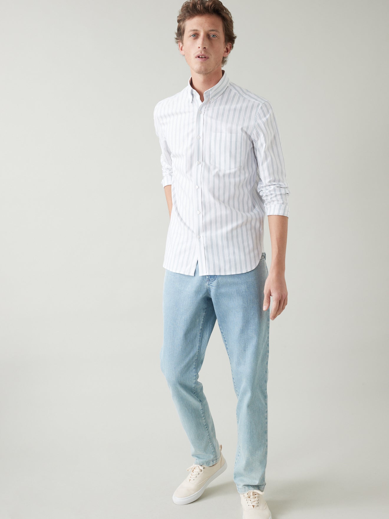 Classic fit herenhemd in oxfordstof - biokatoen