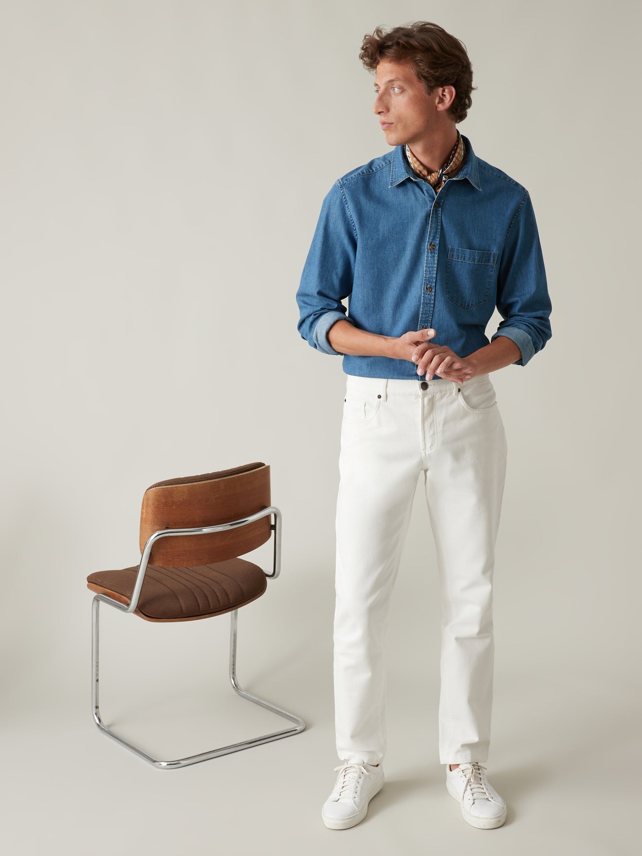 Herenhemd in denim, regular fit