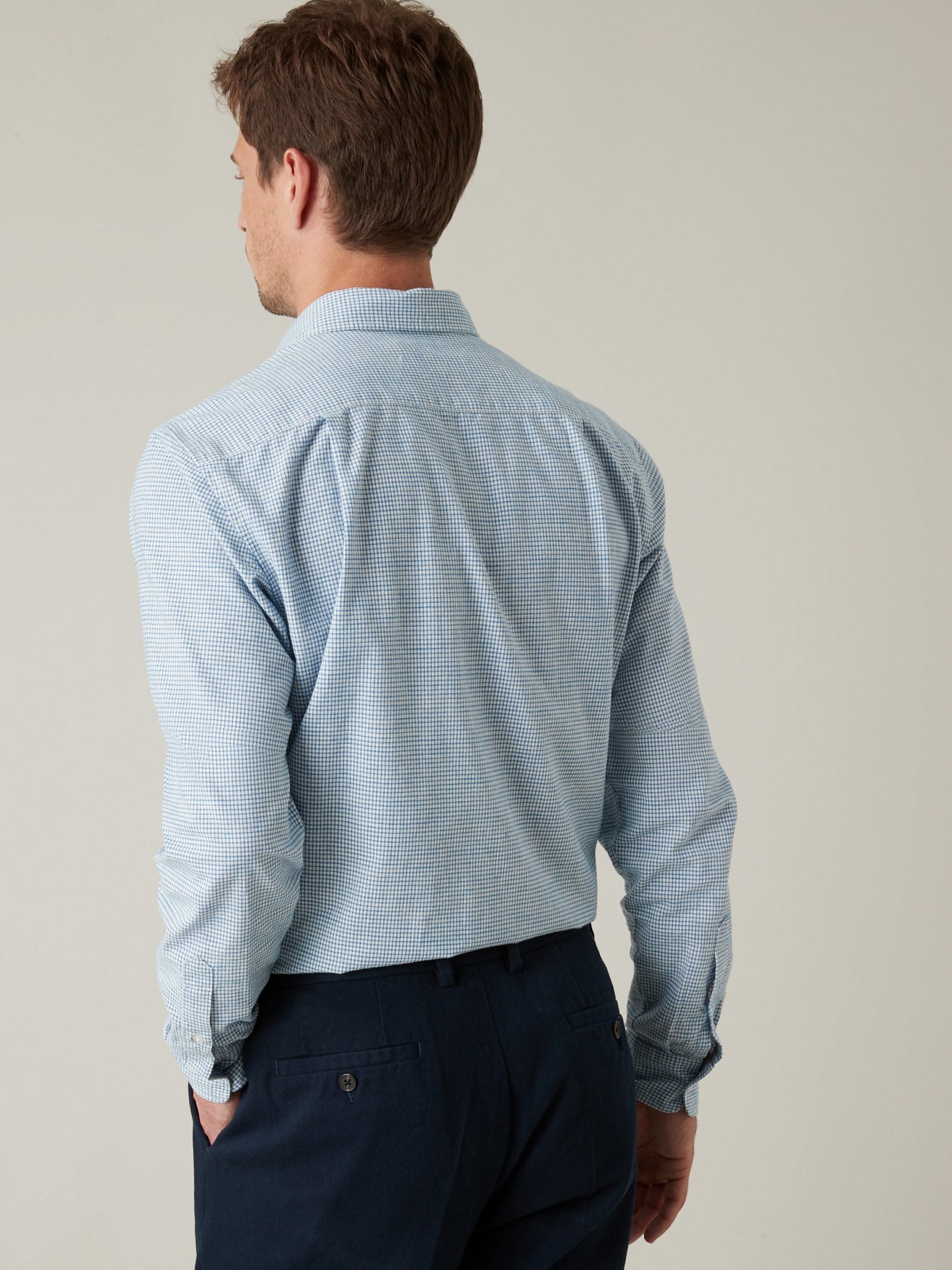 Regular fit herenhemd met ruitenprint