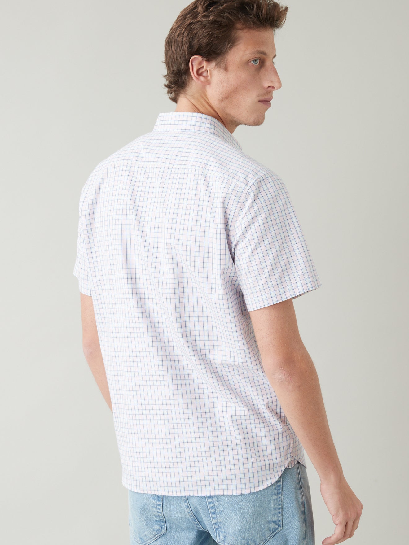 Geruit herenhemd met korte mouwen, regular fit