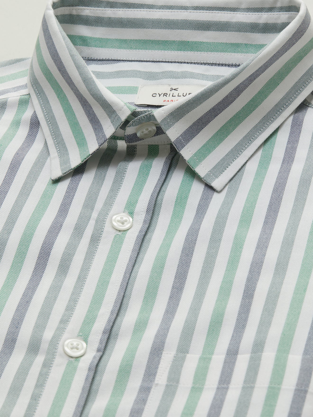 Chemise Regular Fit Oxford rayé homme - coton bio