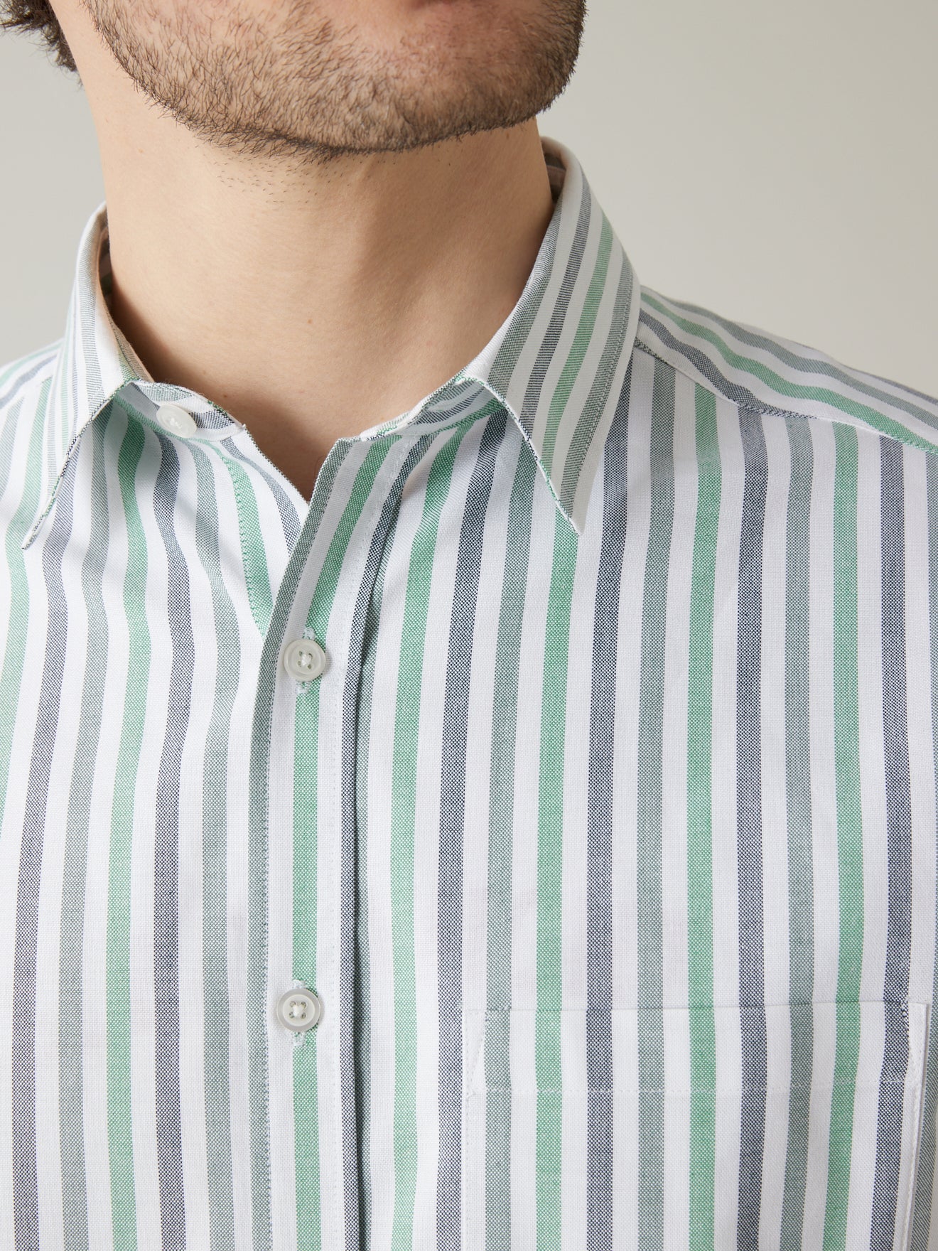 Chemise Regular Fit Oxford rayé homme - coton bio