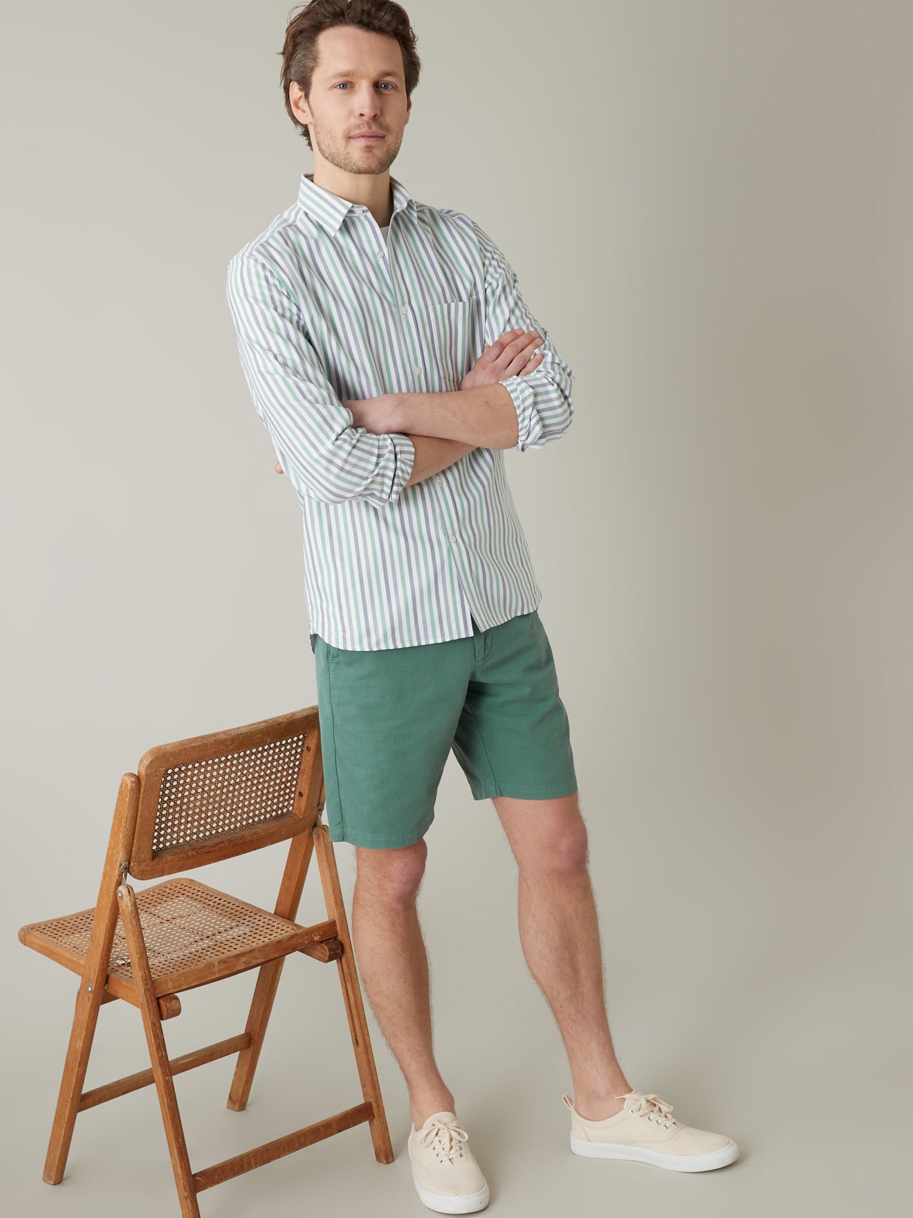 Chemise Regular Fit Oxford rayé homme - coton bio