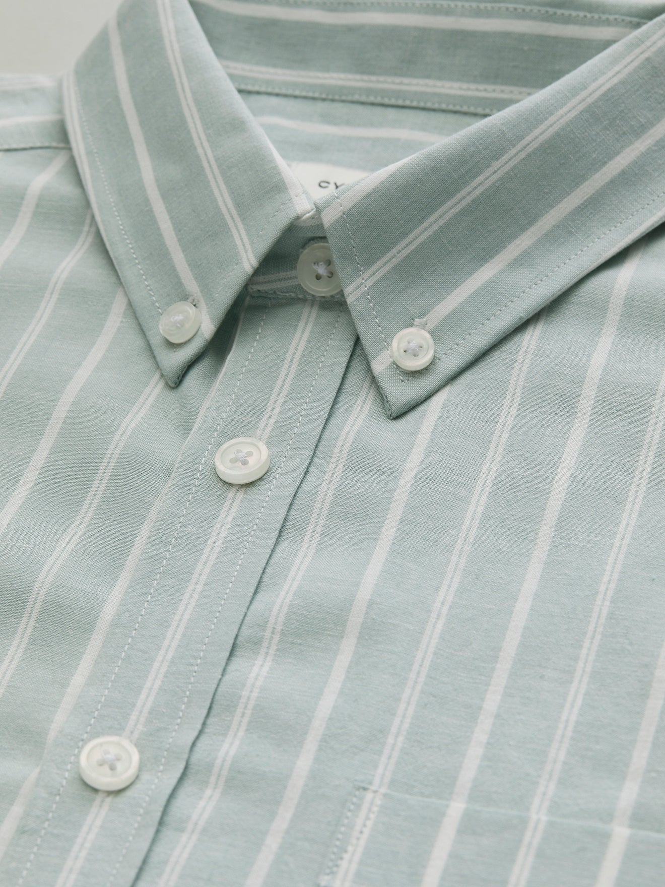 Chemise Regular Fit rayée coton et lin homme