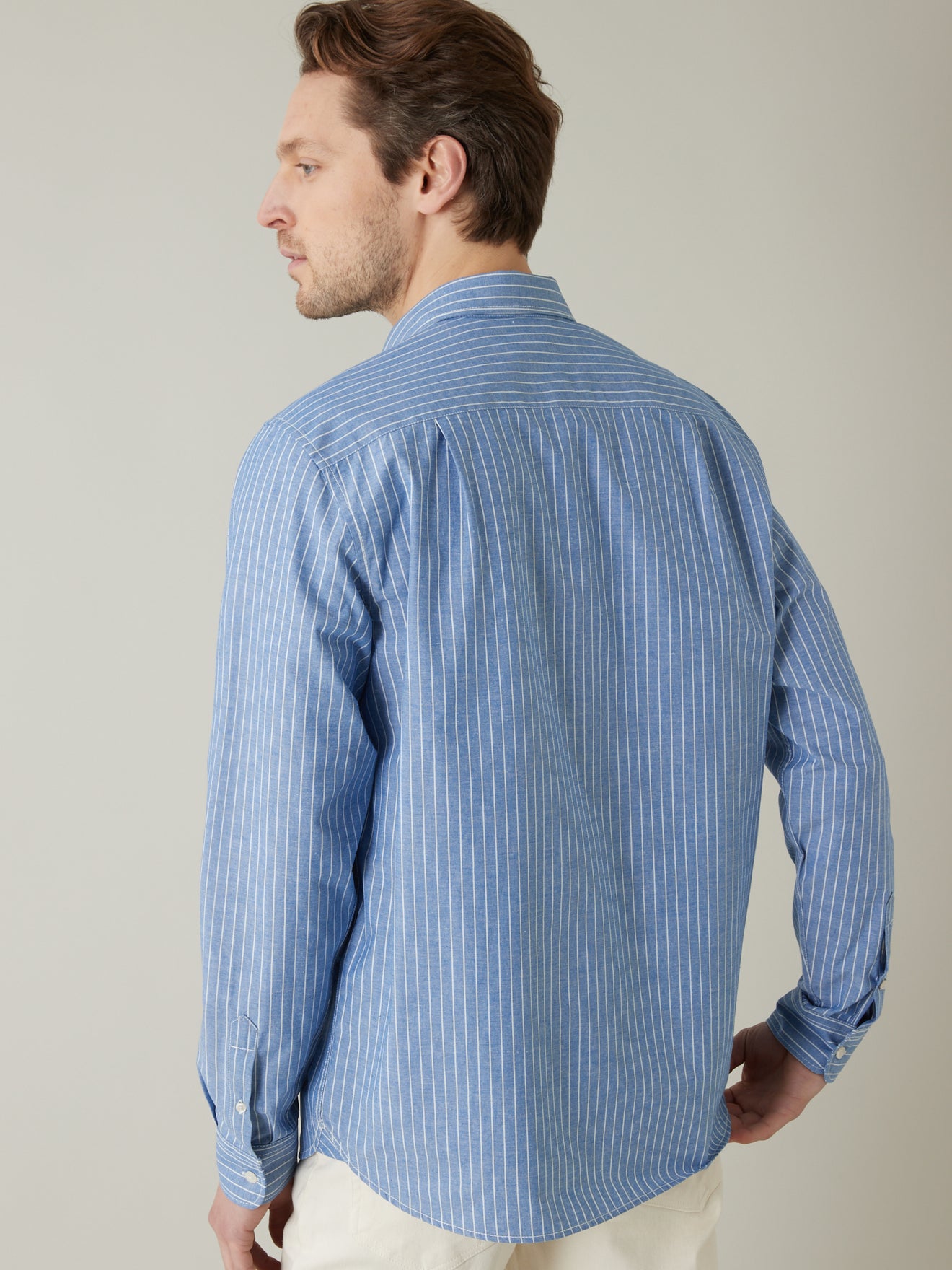 Chemise Regular Fit rayé - coton bio et fibres recyclées