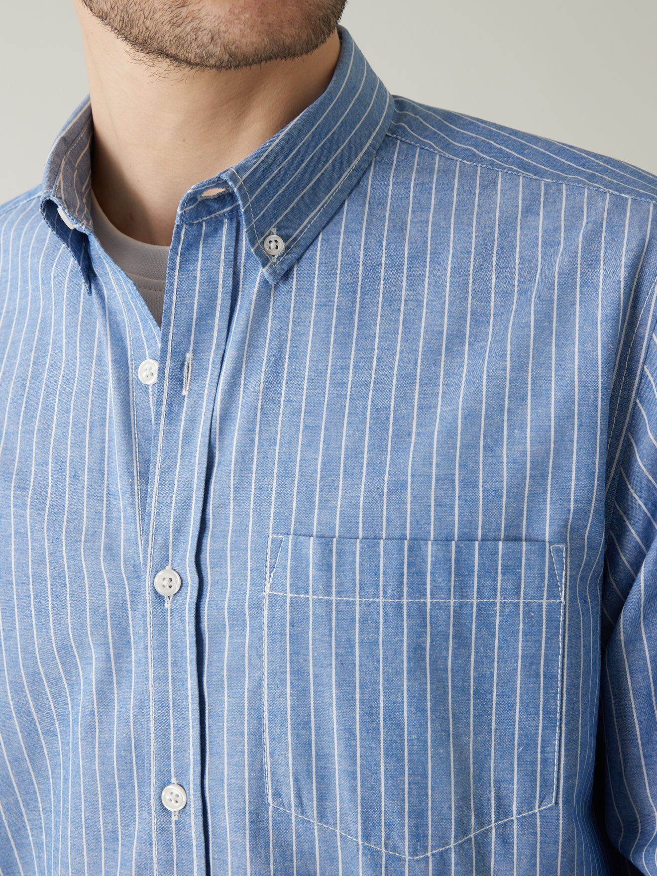 Chemise Regular Fit rayé - coton bio et fibres recyclées
