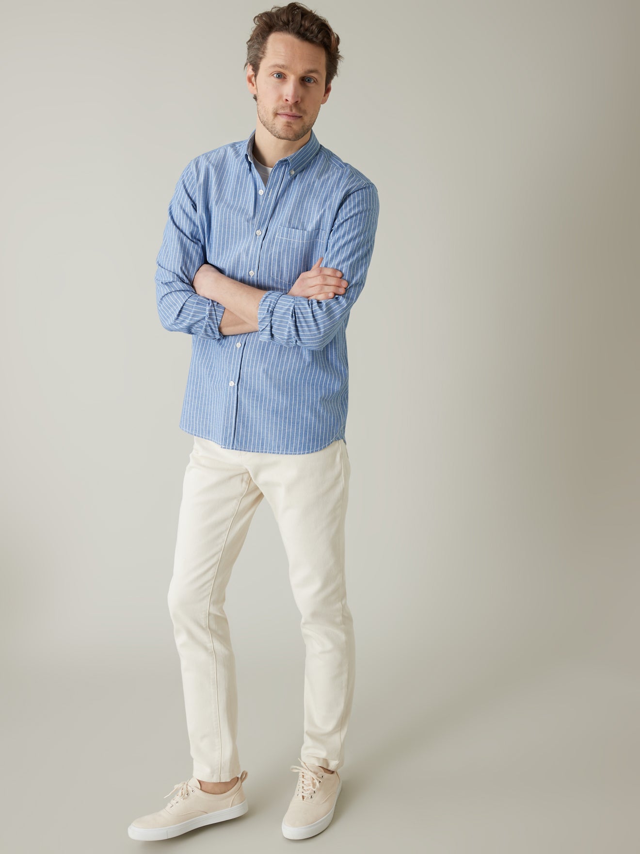 Chemise Regular Fit rayé - coton bio et fibres recyclées