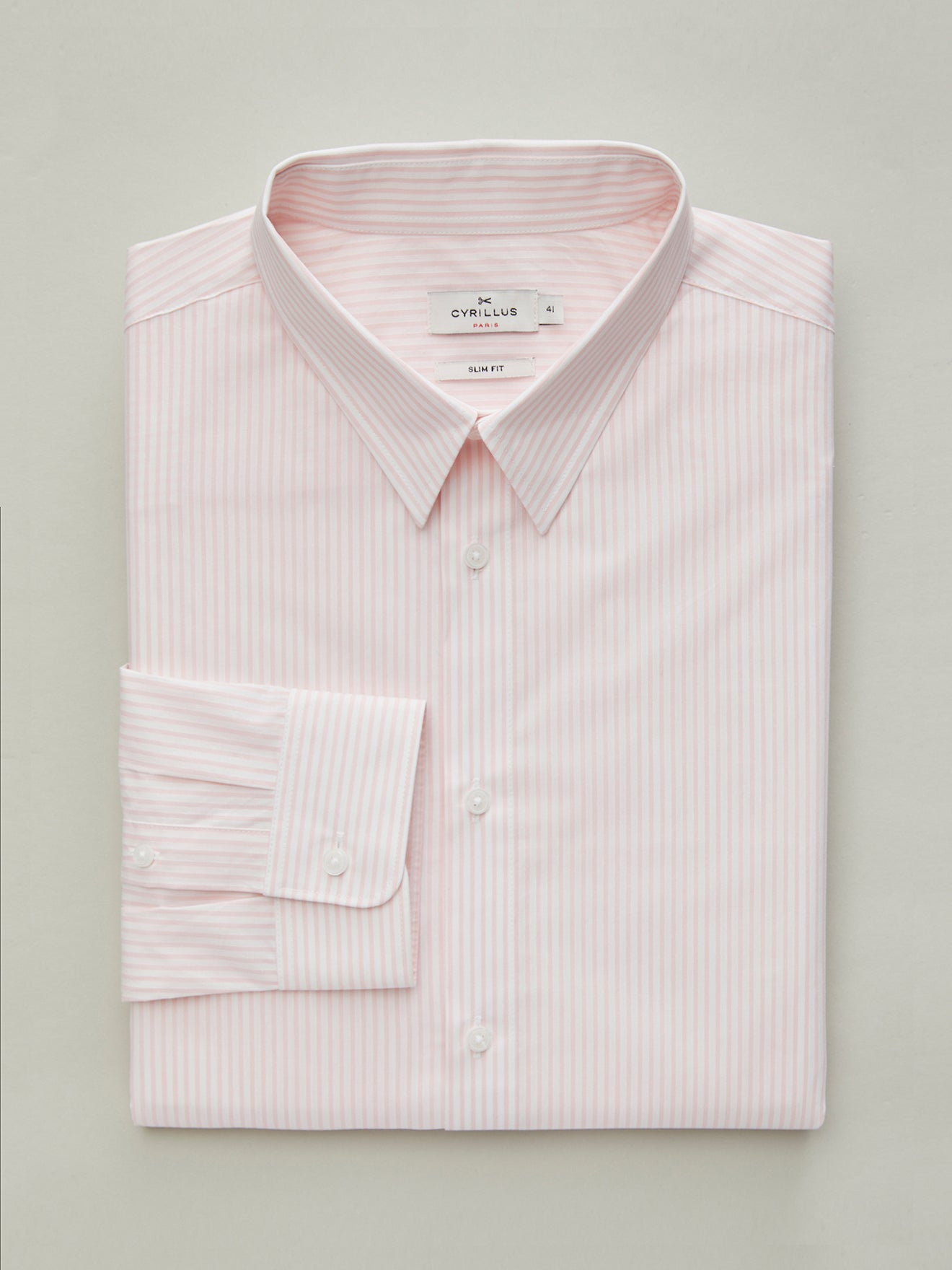 Chemise Slim Fit homme popeline rayée non iron