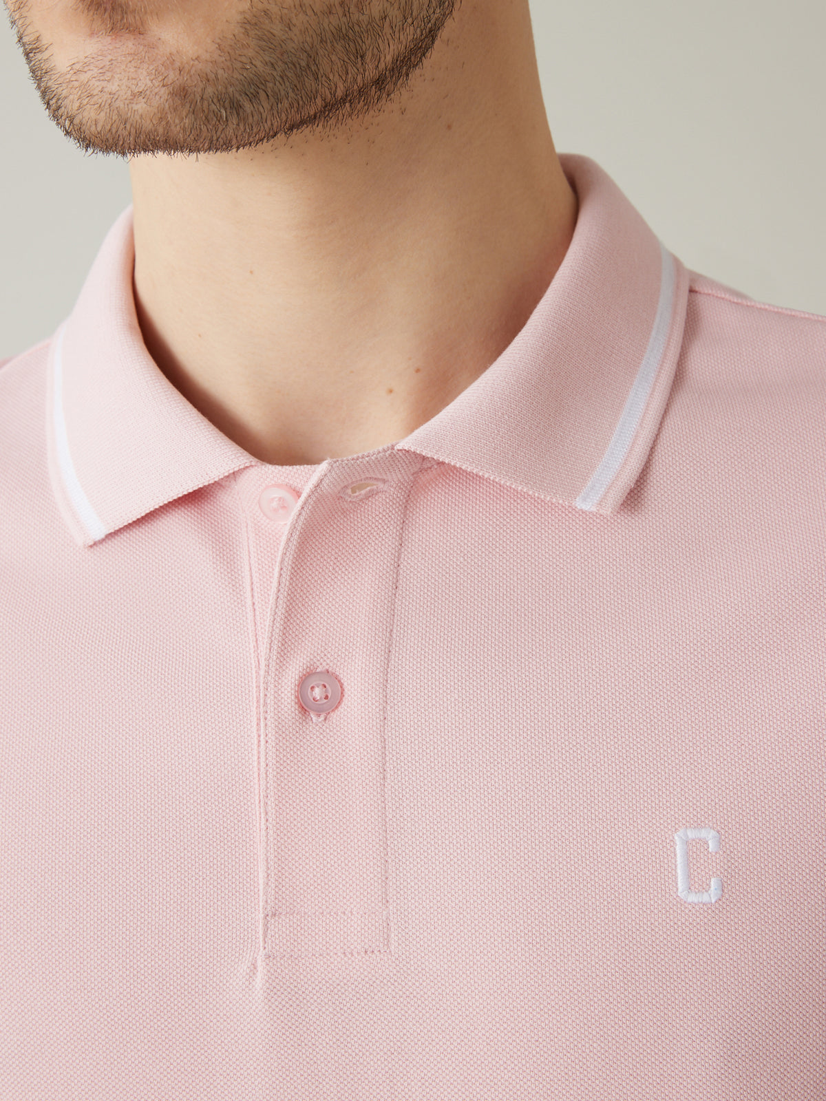 Polo maille piquée bicolore homme - coton bio