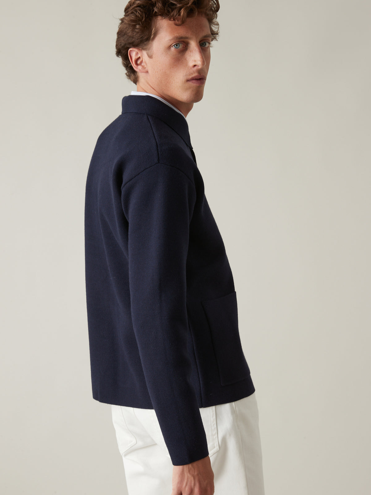 Cardigan homme avec laine et fibres recyclées
