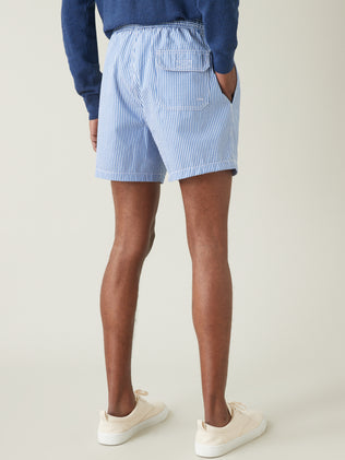 Short de bain rayé homme fibres recyclées