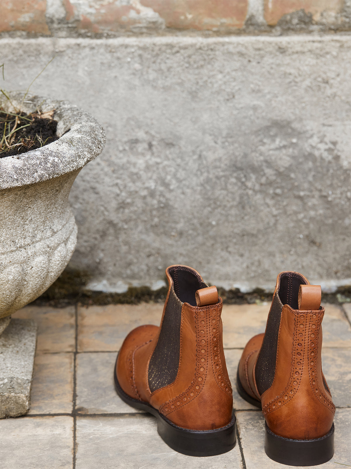 Chelsea boots met gebloemde neus voor dames