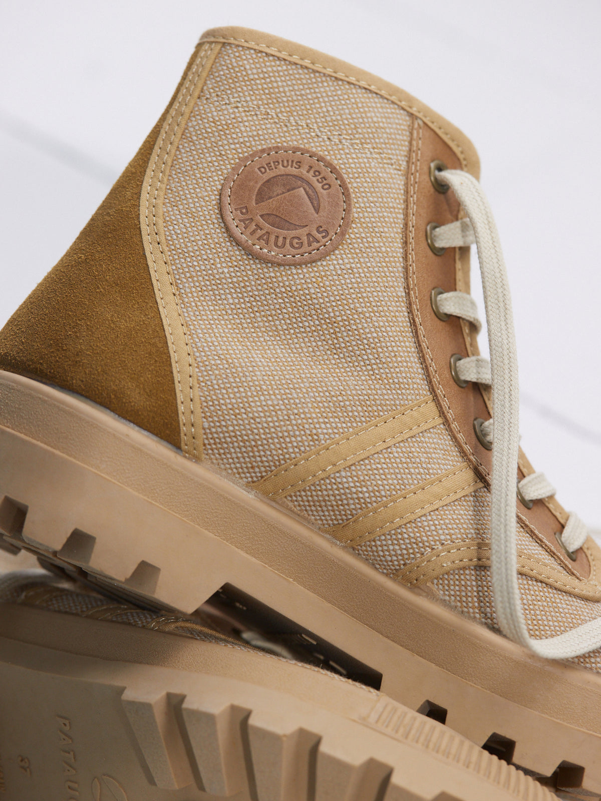 Baskets Authentique Mid Pataugas en toile coton bio