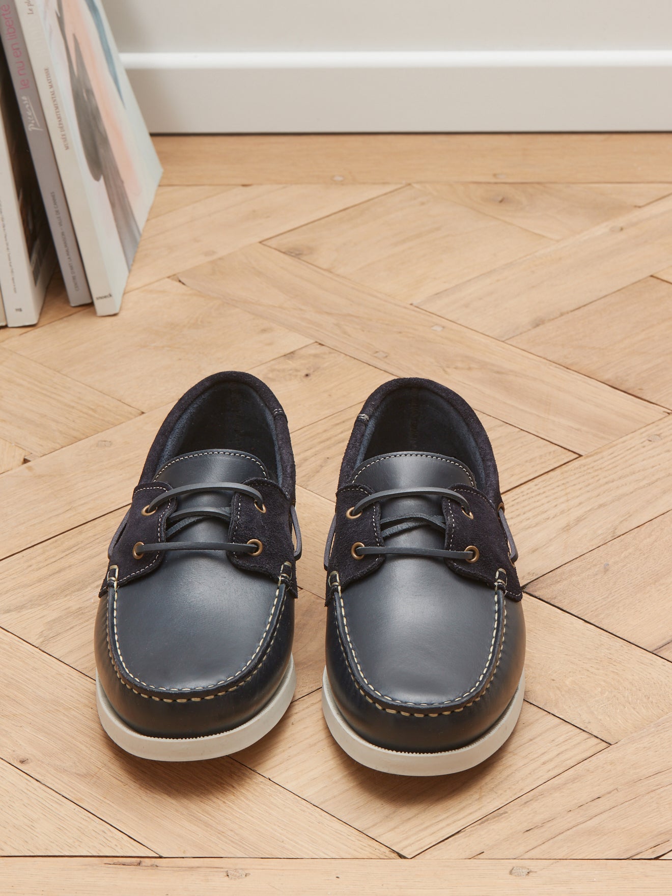 Herenbootschoenen in leer