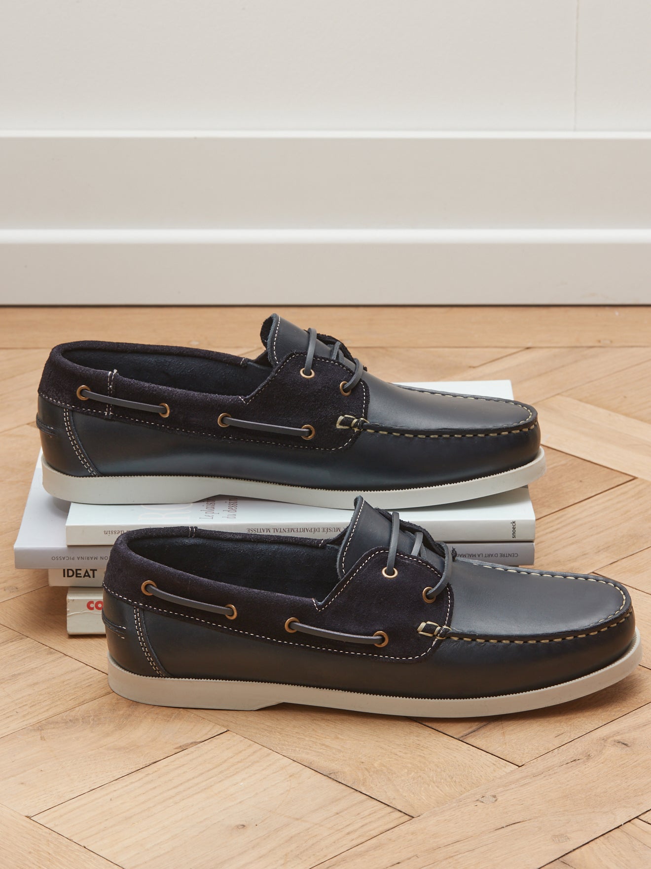 Herenbootschoenen in leer