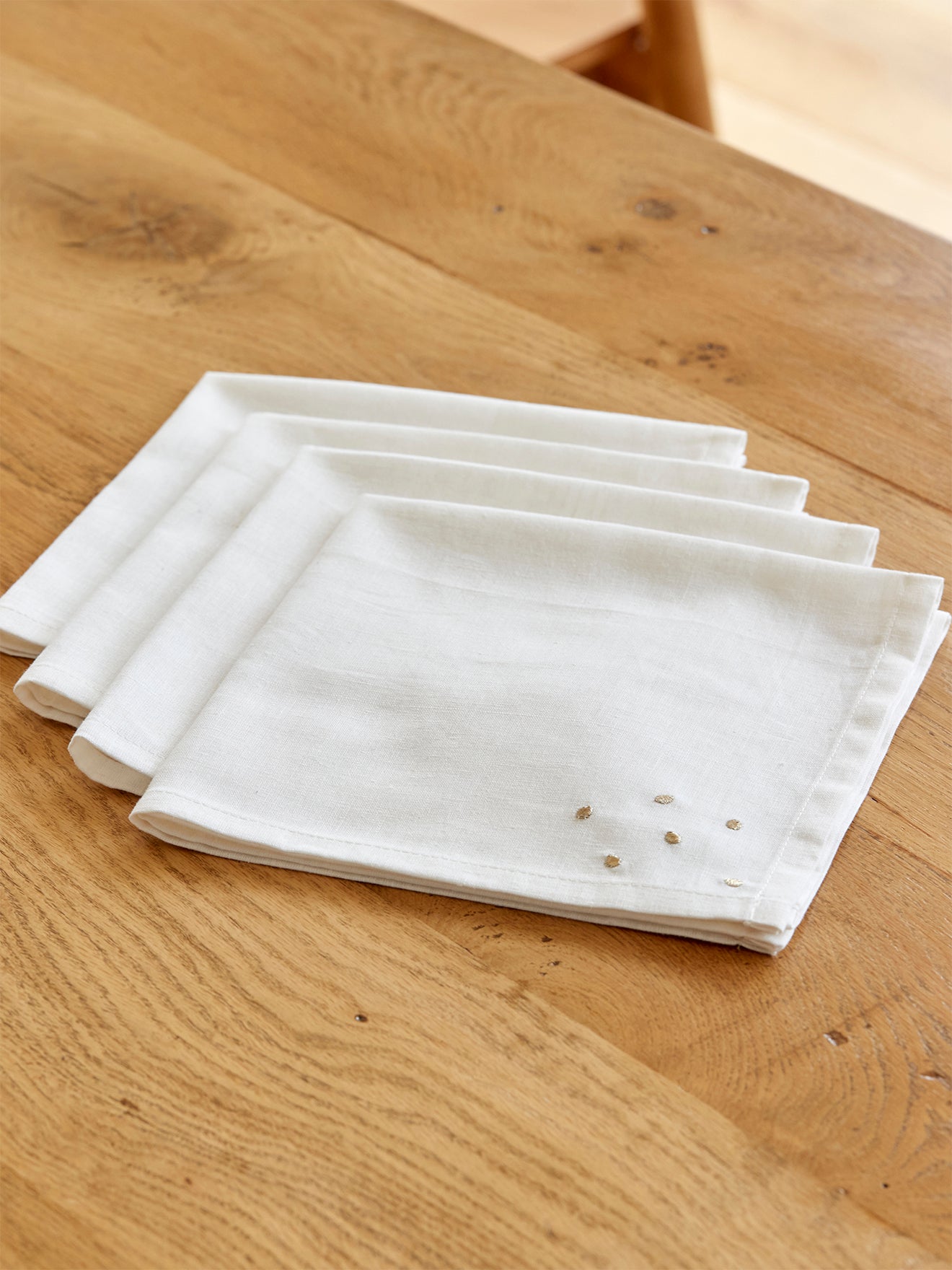 Serviette de table coton/lin par lot de 4