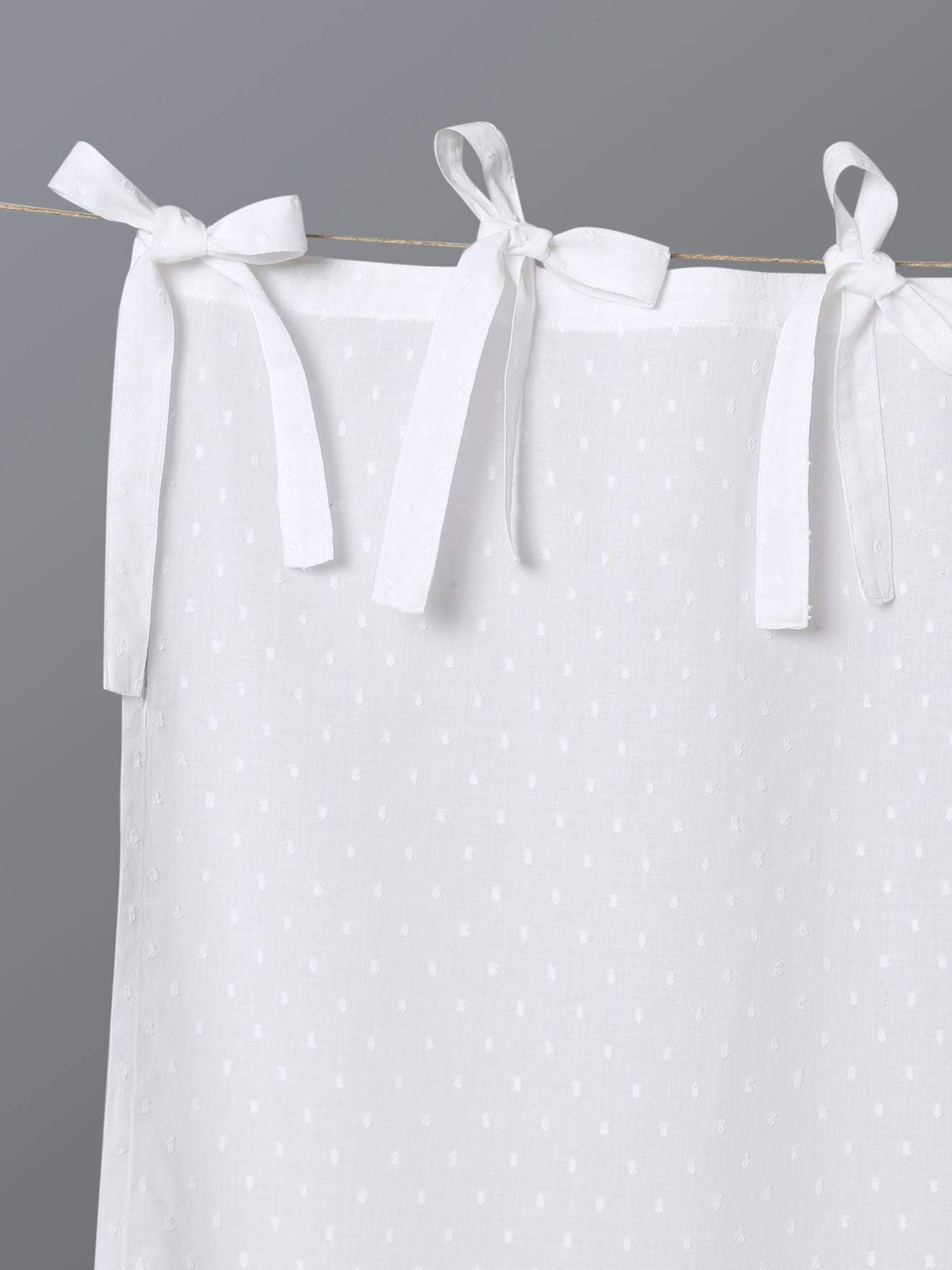 Brise-bise coton plumetis