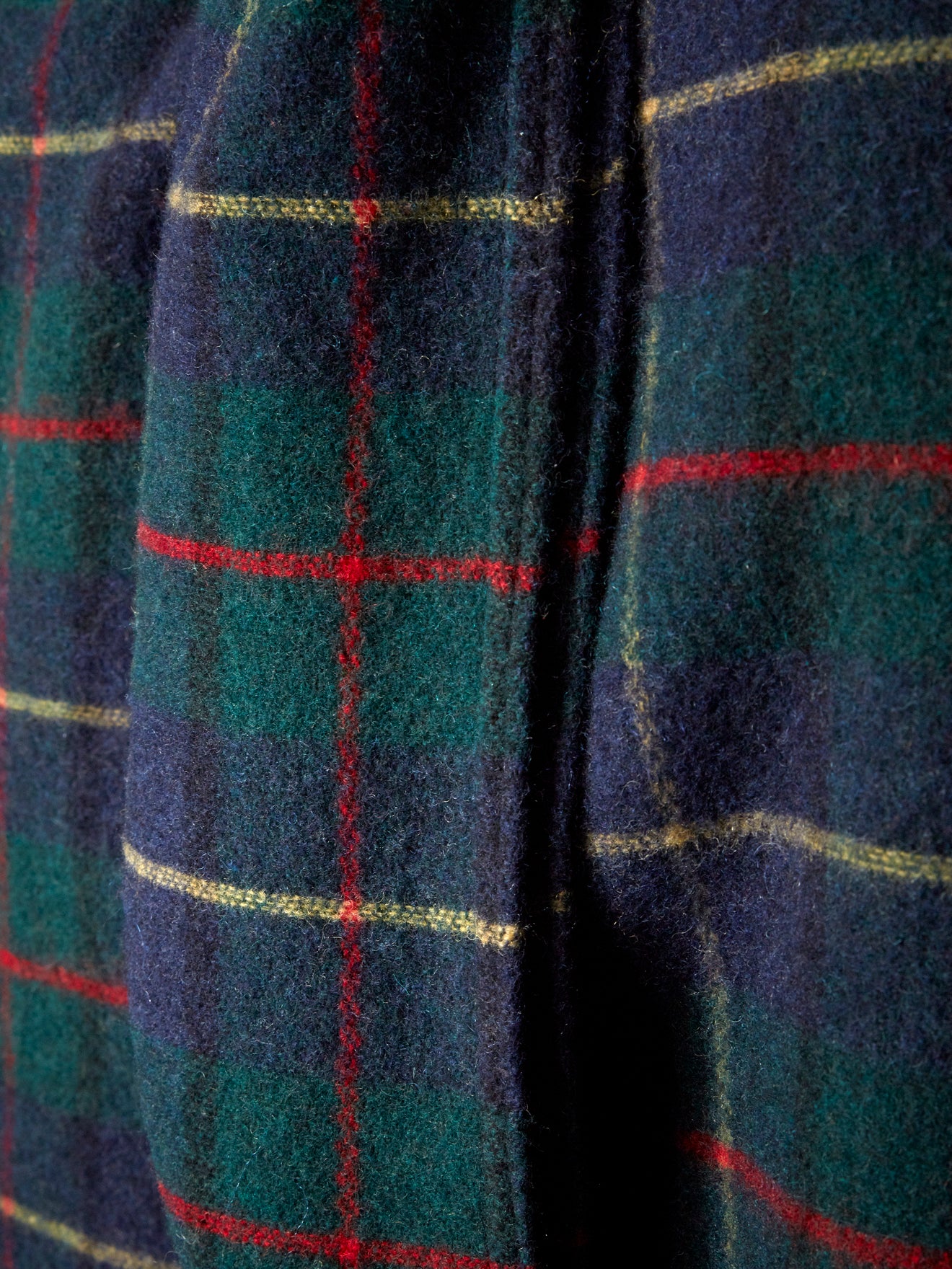 Geruite plaid van voornamelijk wol