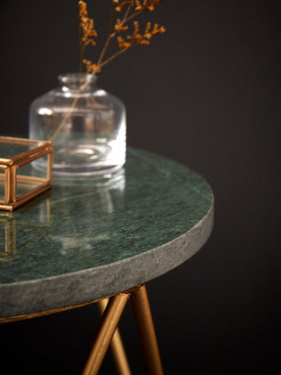 Petite table en marbre et métal