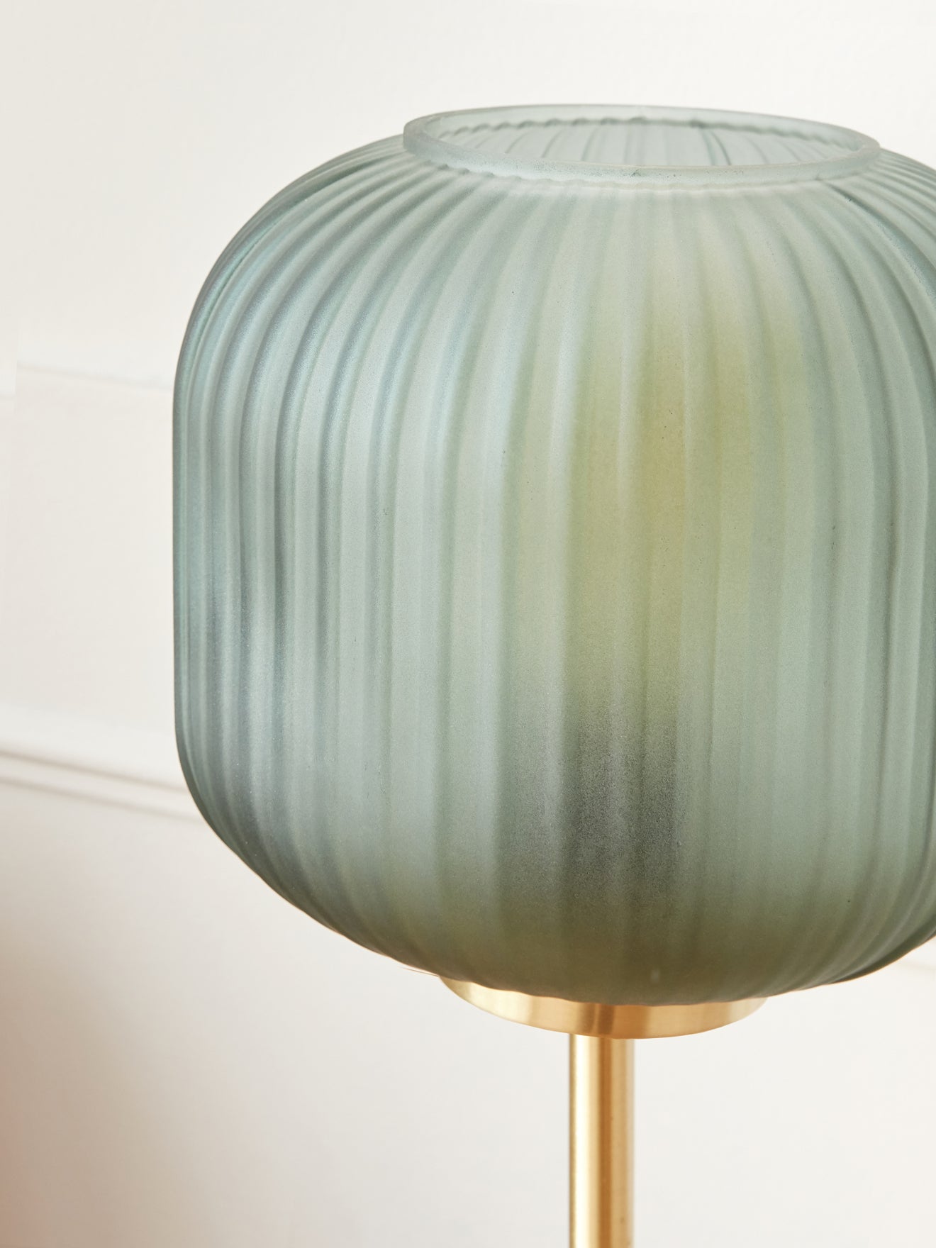 Lampe métal et verre strié