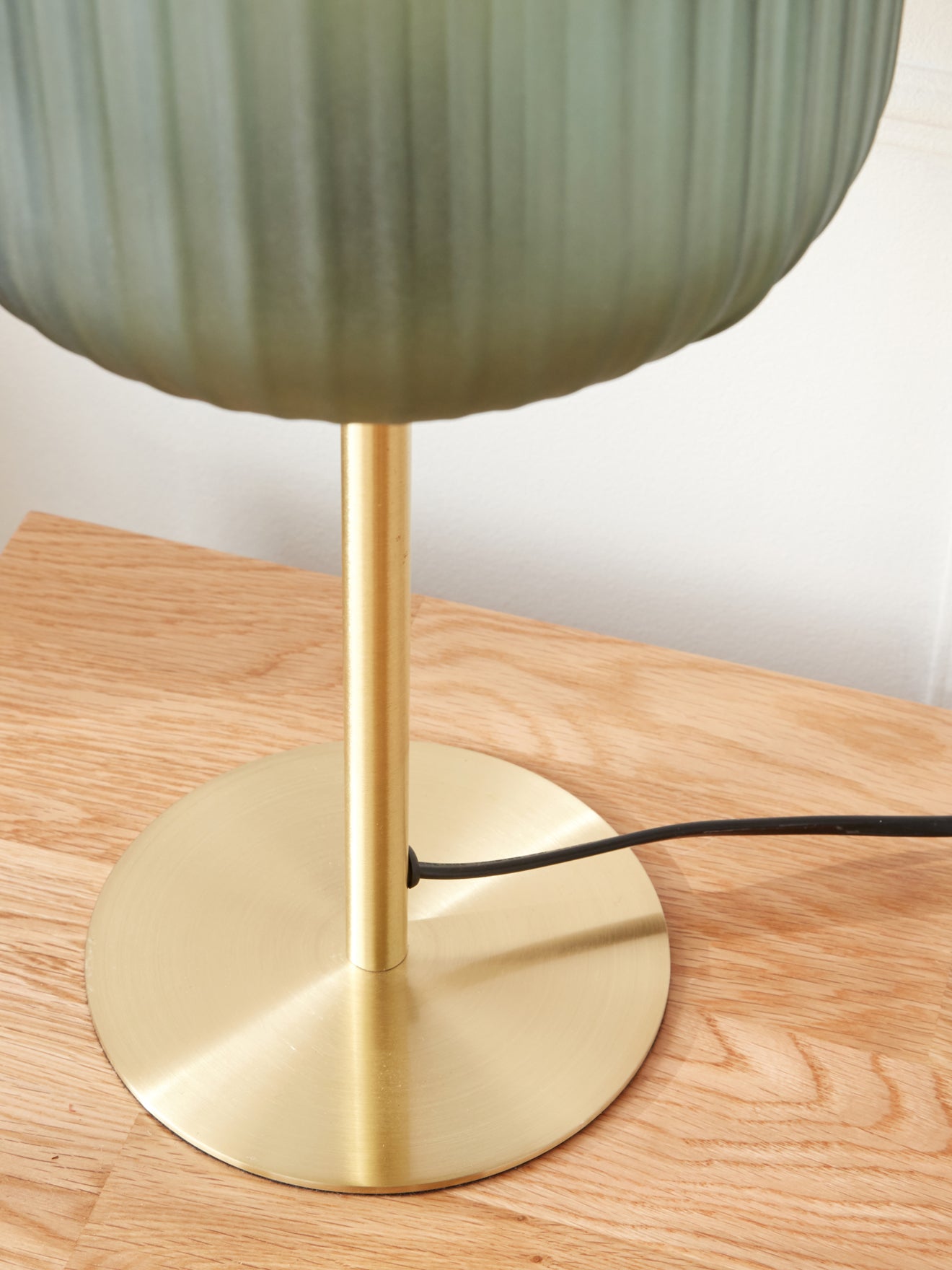 Lampe métal et verre strié