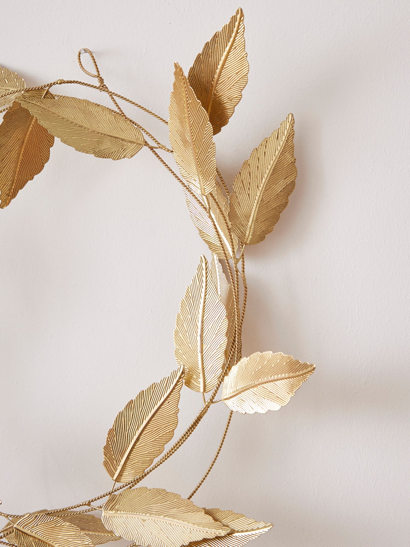 Couronne de feuilles métal
