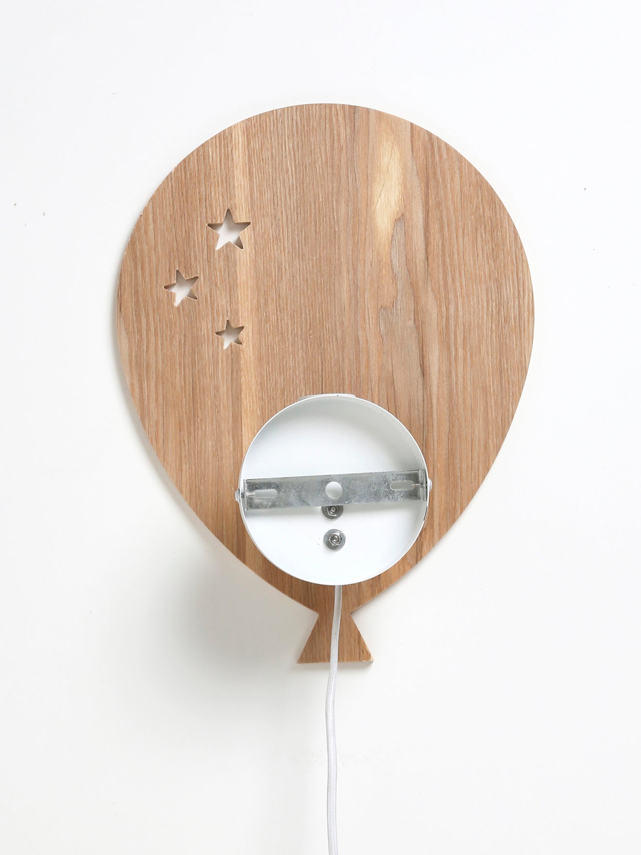 Lampe murale ballon bois